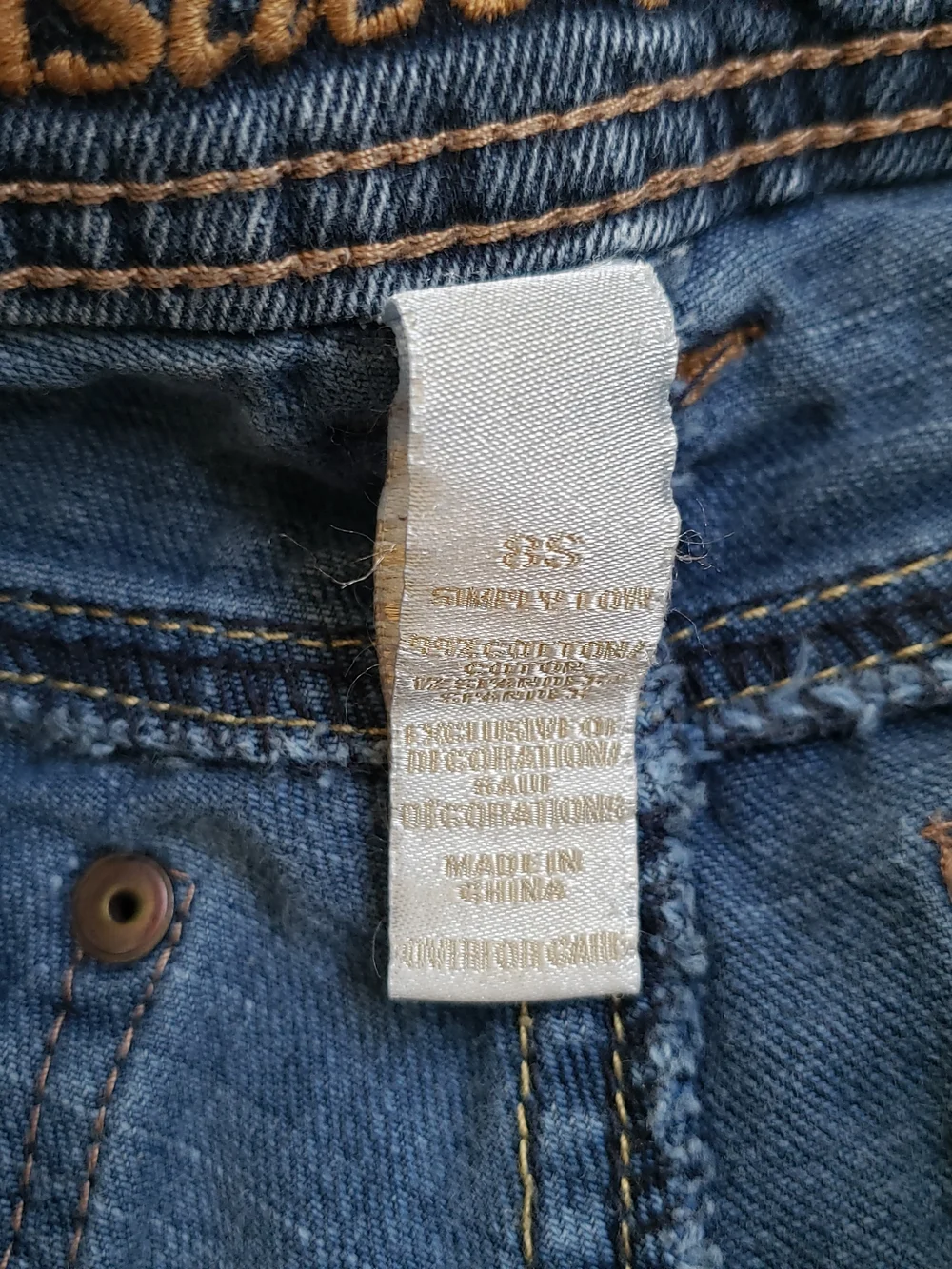 Justice Girls Size 8S Blue Flared Jeans Cotton blend
